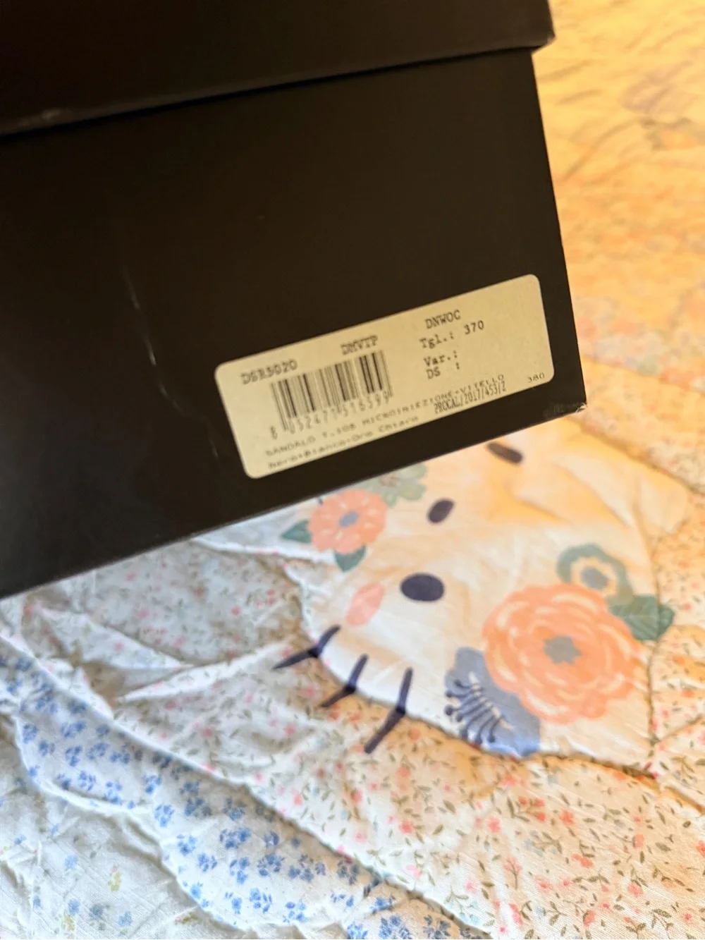 Versace Black and White Logo Ankle-Strap Heels